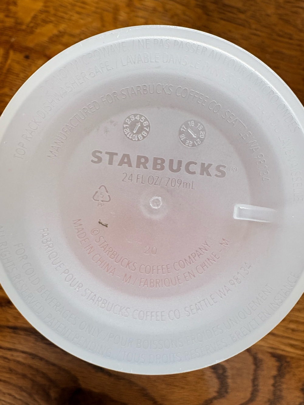 Starbucks set of 5 Tennessee Volunteers 24 oz frosted, plastic cold drink cups - Picture 8 of 16